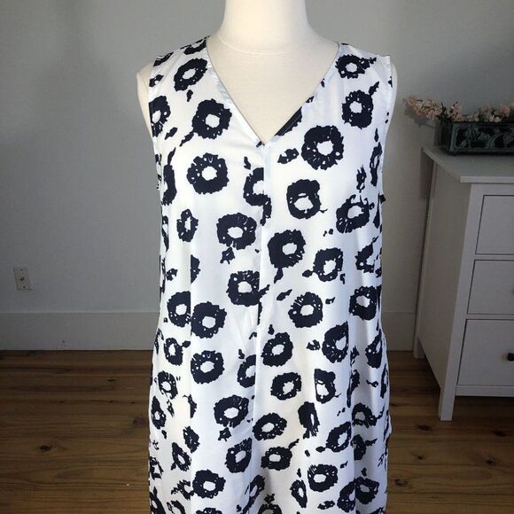 NEW Tendency Lightweight Sleeveless ALine Ankle Length Dress XXL Plus Size White - Picture 5 of 12